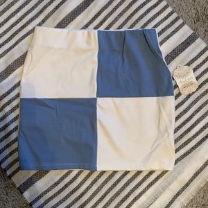 🆕 NWT Altar'd State Blue and White Skirt Size Large